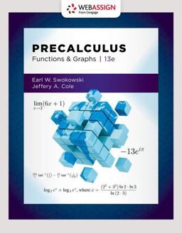 WebAssign Printed Access Card for Swokowski/Cole's Precalculus: Functions and Graphs, Single-Term