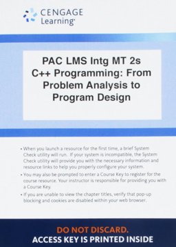 LMS Integrated for MindTap Computing, 2 Terms (12 Months) Printed Access Card for Malik's C++ Programming: from Problem Analysis to Program Design, 8th
