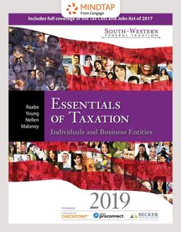 CNOWv2, 1 Term Printed Access Card for Raabe/Young/Nellen/Maloney's South-Western Federal Taxation 2019: Essentials of Taxation: Individuals and Business Entities, 42nd