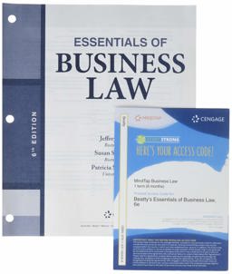 Bundle: Essentials of Business Law, Loose-Leaf Version, 6th + MindTap Business Law, 1 Term (6 Months) Printed Access Card 6th 9781337736510 Front Cover