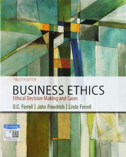 BUSINESS ETHICS-W/MINDTAP  9781337738163 Front Cover