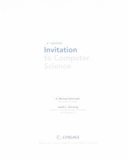 Bundle: Invitation to Computer Science, Loose-Leaf Version, 8th + MindTap Computer Science, 1 Term (6 Months) Printed Access Card 8th 9781337756204 Front Cover