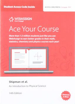 WebAssign for Shipman/Wilson/Higgins/Torres' an Introduction to Physical Science, Single-Term Printed Access Card