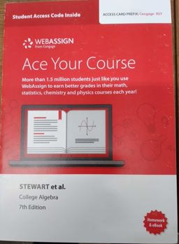 WebAssign Printed Access Card for Stewart/Redlin/Watson's College Algebra, 7th Edition, Single-Term