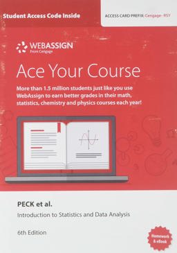 WebAssign for Peck/Short/Olsen's Introduction to Statistics and Data Analysis, Printed Access Card, Single-Term