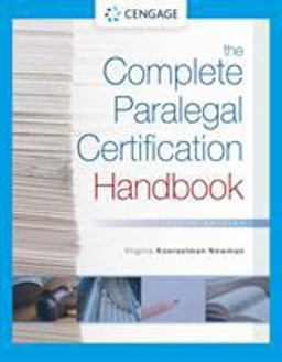 The Complete Paralegal Certification Handbook:  9781337798877 Front Cover