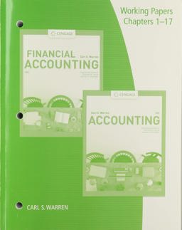Working Papers, Chapters 1-17 for Warren/Jonick/Schneider's Accounting, 28th and Financial Accounting, 16th 16th 9781337913164 Front Cover