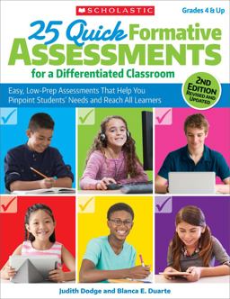 25 Quick Formative Assessments for a Differentiated Classroom, 2nd Edition  9781338135169 Front Cover
