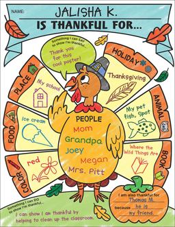 Poster Set: I Am Thankful (K-2)