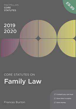 Core Statutes on Family Law 2019-20 Core Statutes on Family Law 2019-20