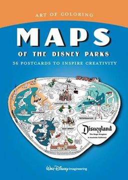 Art of Coloring: Maps of the Disney Parks 36 Postcards to Inspire Creativity  9781368018708 Front Cover
