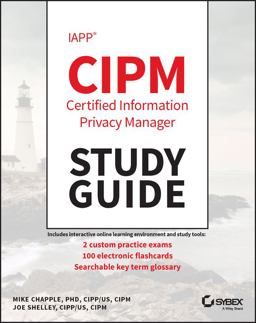 IAPP CIPM Certified Information Privacy Manager Study Guide  9781394153800 Front Cover