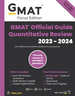 GMAT Official Guide Quantitative Review 2023-2024, Focus Edition Includes Book + Online Question Bank + Digital Flashcards + Mobile App  9781394169955 Front Cover
