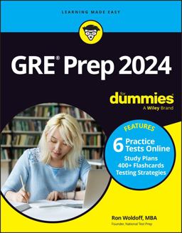 GRE Prep 2024 for Dummies with Online Practice 12th 9781394183371 Front Cover