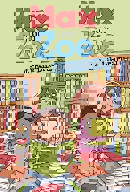 Max and Zoe at the Library