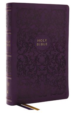 KJV Holy Bible, Center-Column Reference Bible, Leathersoft, Purple, 73,000+ Cross References, Red Letter, Thumb Indexed, Comfort Print: King James Version