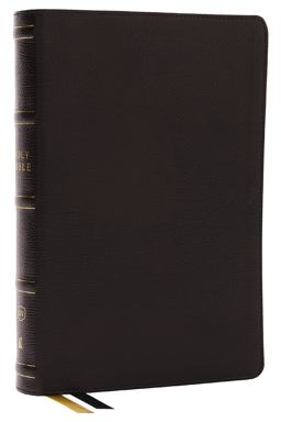 KJV Holy Bible with 73,000 Center-Column Cross References, Black Genuine Leather, Red Letter, Comfort Print