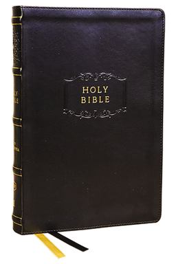 KJV Holy Bible with Apocrypha and 73,000 Center-Column Cross References, Black Leathersoft, Red Letter, Comfort Print