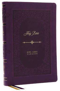 KJV Bible, Giant Print Thinline Bible, Vintage Series, Leathersoft, Red Letter, Comfort Print [Purple]