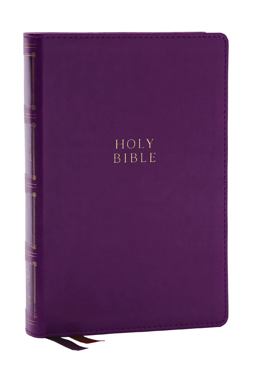 KJV Holy Bible - Compact Bible with 43,000 Center-Column Cross References, Purple Leathersoft W- Thumb Indexing (Red Letter, Comfort Print, King James Version)