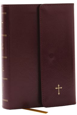 KJV Compact Bible W 43,000 Cross References, Burgundy Leatherflex with Flap, Red Letter, Comfort Print