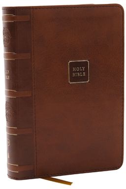 KJV Compact Bible W 43,000 Cross References, Brown Leathersoft, Red Letter, Comfort Print