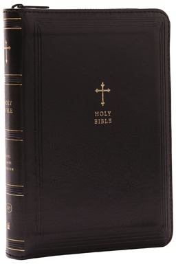 KJV Compact Bible W 43,000 Cross References, Black Leathersoft with Zipper, Red Letter, Comfort Print
