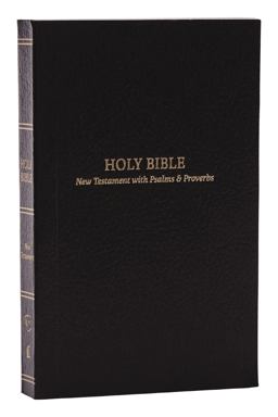 Kjv, Pocket New Testament With Psalms And Proverbs, Softcover, Black, Red Letter, Comfort Print