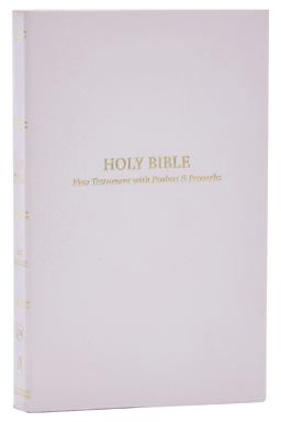 KJV, Pocket New Testament With Psalms And Proverbs, Softcover, White, Red Letter, Comfort Print