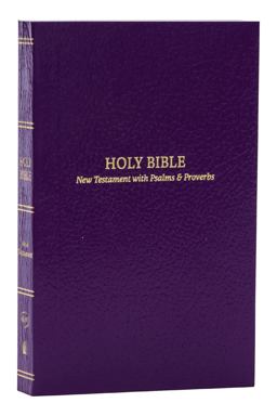 KJV, Pocket New Testament With Psalms And Proverbs, Softcover, Purple, Red Letter, Comfort Print