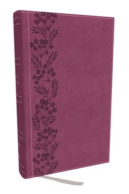 NKJV Holy Bible, Personal Size Large Print Reference Bible, Pink, Leathersoft, 43,000 Cross References, Red Letter, Thumb Indexed, Comfort Print
