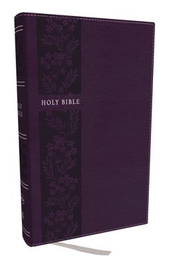 NKJV Holy Bible, Personal Size Large Print Reference Bible, Purple, Leathersoft, 43,000 Cross References, Red Letter, Thumb Indexed, Comfort Print