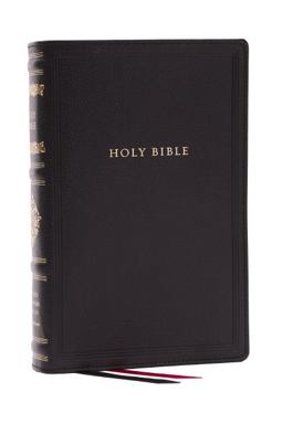 RSV Personal Size Bible with Cross References, Black Genuine Leather