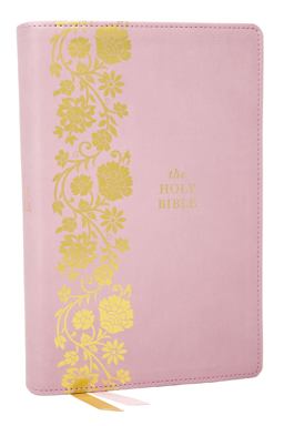 KJV Personal Size Large Print End-Of-Verse Reference Bible, Pink, Red Letter
