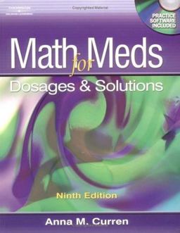 Math for Meds Dosage and Solutions 9th 9781401831226 Front Cover