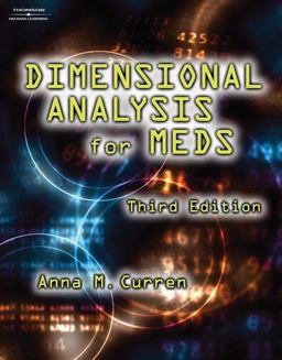 Dimensional Analysis for Meds 3rd 9781401878016 Front Cover