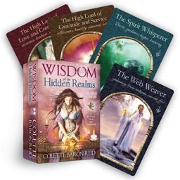 Wisdom of the Hidden Realms Oracle Cards A 44-Card Deck and Guidebook for Spiritual Guidance, Peace, Happiness, and Prosp Erity  9781401923426 Front Cover