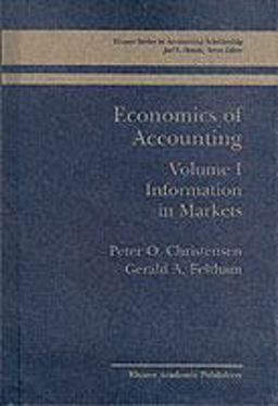 Economics of Accounting Information in Markets  9781402072291 Front Cover
