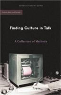 Finding Culture in Talk A Collection of Methods  9781403969156 Front Cover