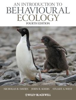 Introduction to Behavioural Ecology 4th 9781405114165 Front Cover