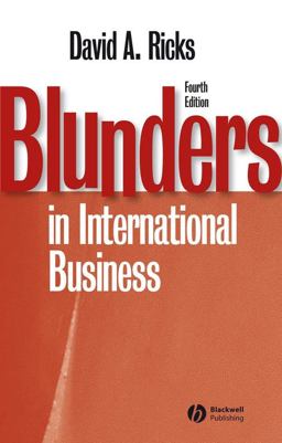 Blunders in International Business 4th 9781405134927 Front Cover