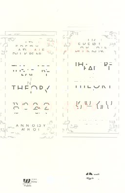 Theatre in Theory 1900-2000 An Anthology  9781405140430 Front Cover