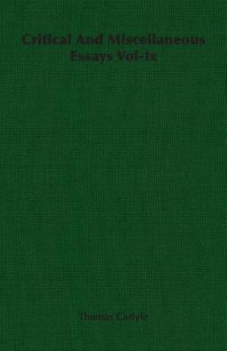 Critical and Miscellaneous Essays Vol-Ix