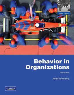 Behavior in Organizations:Global Edition 10th 9781408264300 Front Cover
