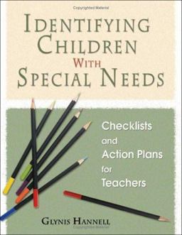 Identifying Children with Special Needs Checklists and Action Plans for Teachers  9781412915953 Front Cover
