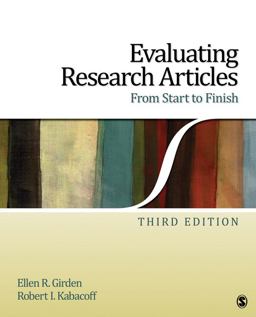 Evaluating Research Articles from Start to Finish 3rd 9781412974462 Front Cover