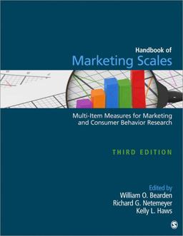 Handbook of Marketing Scales Multi-Item Measures for Marketing and Consumer Behavior Research 3rd 9781412980180 Front Cover