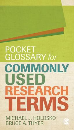 Pocket Glossary for Commonly Used Research Terms  9781412995139 Front Cover