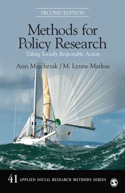Methods for Policy Research Taking Socially Responsible Action 2nd 9781412997805 Front Cover