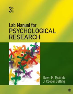 Lab Manual for Psychological Research 3rd 9781412999328 Front Cover